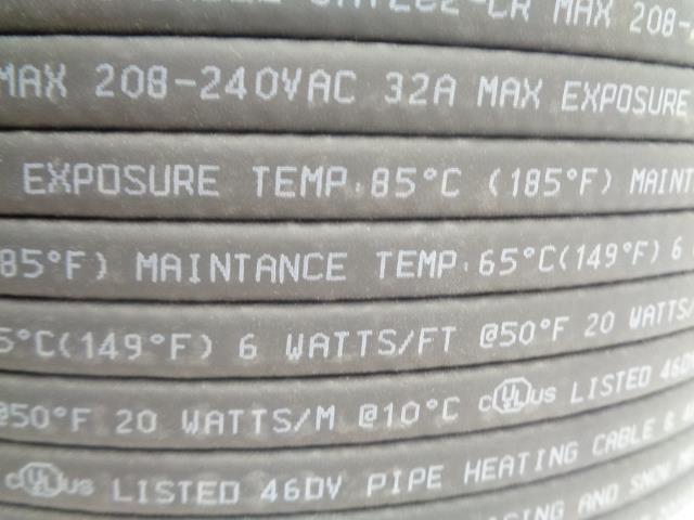 PARALLEL SELF-REGULATING HEATING CABLE 6HTLe2-CR 6 W/FT 20160821803 1000FT H1