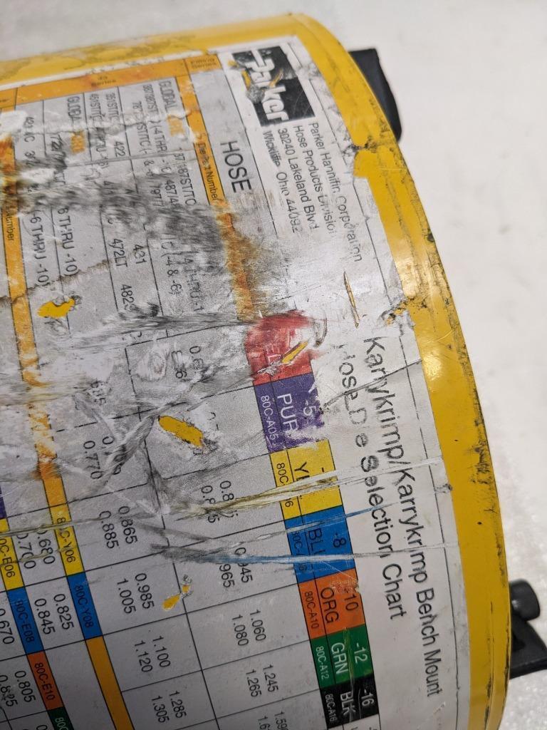 DAMAGED PARKER 82C-061L PORTABLE HYDRAULIC HOSE CRIMPING MACHINE NEW H1