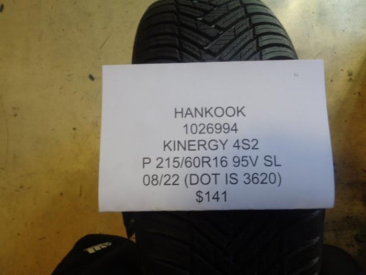 1 HANKOOK KINERGY 4S2 215 60 16 95V SL 1026994