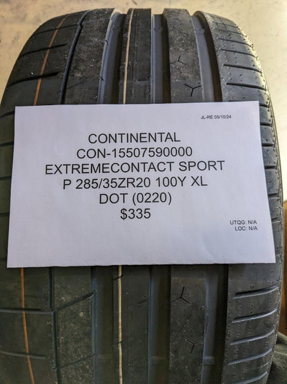 CONTINENTAL EXTREME CONTINENTAL SPORT P 285 35 20 100Y XL TIRE 15507590000 CQ2