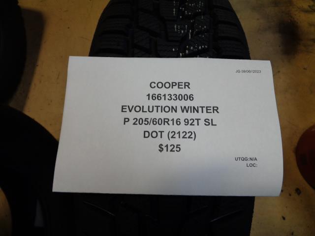 COOPER EVOLUTION WINTER P 205 60 16 92T SL WINTER TIRE 166133006 BQ4