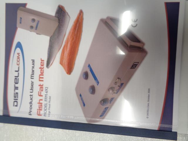 DISTELL FISH FAT METER MODEL FFM-692 WITH B MACKEREL-2 CHAR-1 CHAR-2 TROUT-2 R4