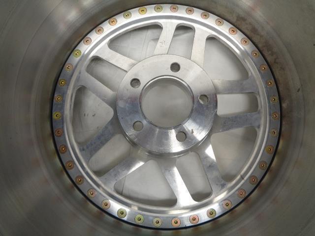 USED CUSTOM POLISHED 18X12 5X4.75 ET 50.50 DRAG BEADLOCK WHEEL W/TOYO TIRE B2