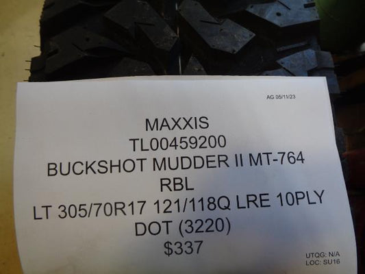MAXXIS BUCKSHOT MUDDER II MT-764 LT 305 70 17 121/118Q LRE 10PLY TL00459200 BQ2