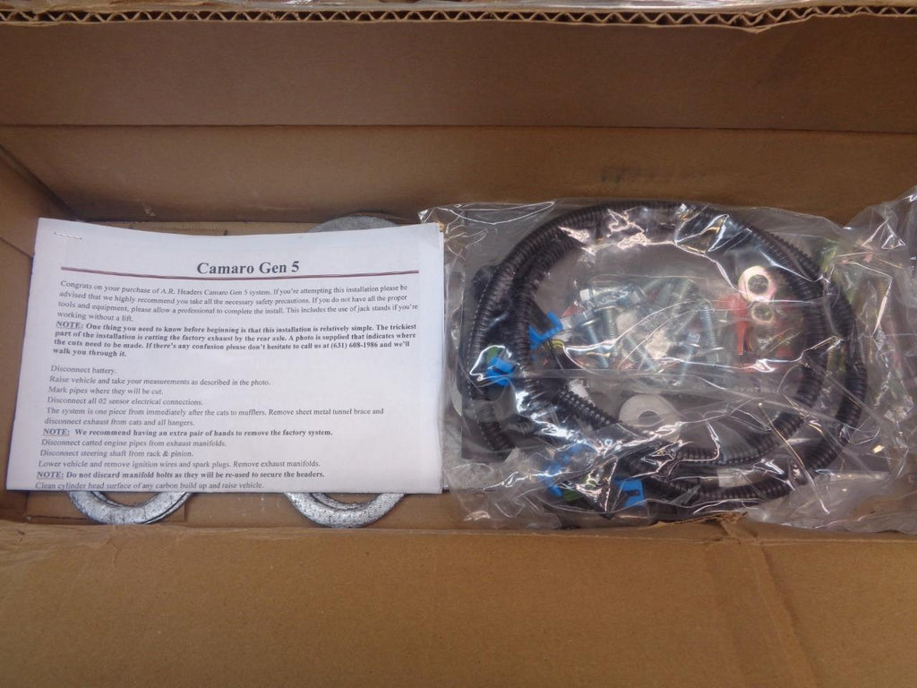 NEW AMERICAN RACING HEADERS 10-15 CAMARO V8 LONG 1-7/8x3" EXHAUST NO CATS SR