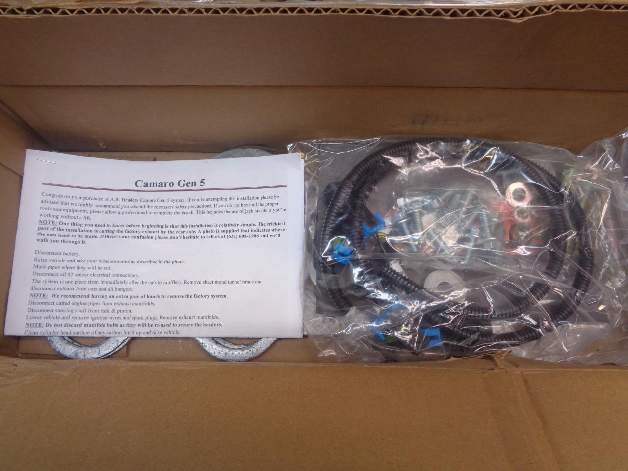 NEW AMERICAN RACING HEADERS 10-15 CAMARO V8 LONG 1-7/8x3" EXHAUST NO CATS SR