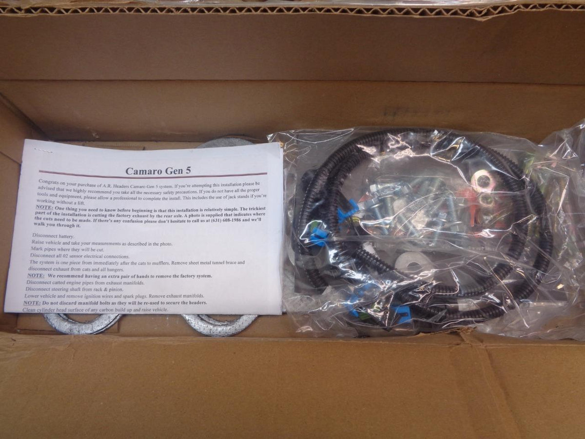 NEW AMERICAN RACING HEADERS 10-15 CAMARO V8 LONG 1-7/8x3" EXHAUST NO CATS SR