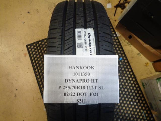 2 HANKOOK DYNAPRO HT P 255 70 18 112T SL HIGHWAY TIRES 1011350 BQ2