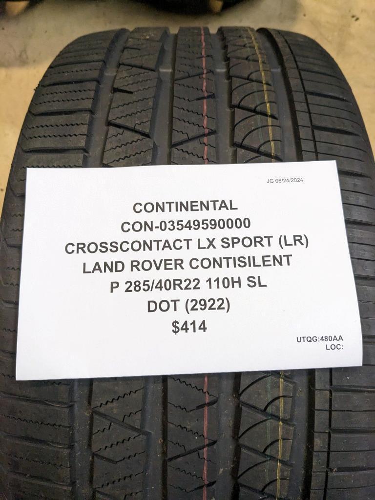 CONTINENTAL CROSSCONTACT LX SPORT (LR)  P 285 40 22 110T SL TIRE 03549590000 CQ3