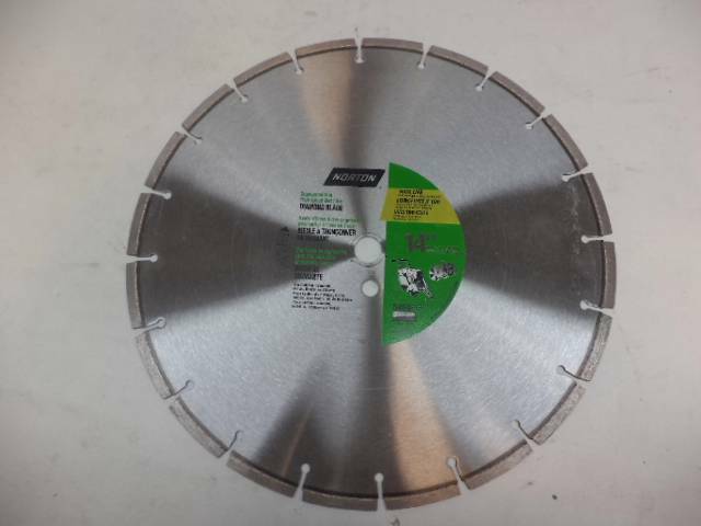 NEW NORTON 14"x1"x20mm SEGMENTED RIM HIGH SPEED WET/DRY DIAMOND BLADE SP2T2