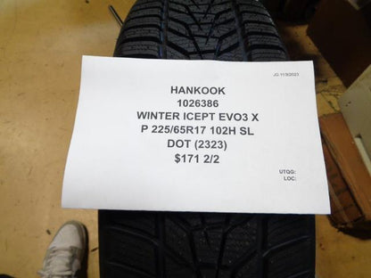 HANKOOK WINTER ICEPT EVO3 X P 225 65 17 102H SL TIRE 1026386 BQ4