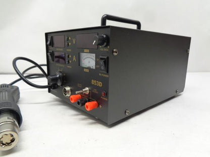 853D 3-IN-1 MULTI-FUNCTION SOLDERING IRON HOT AIR GUN AND DC SUPPLY R29