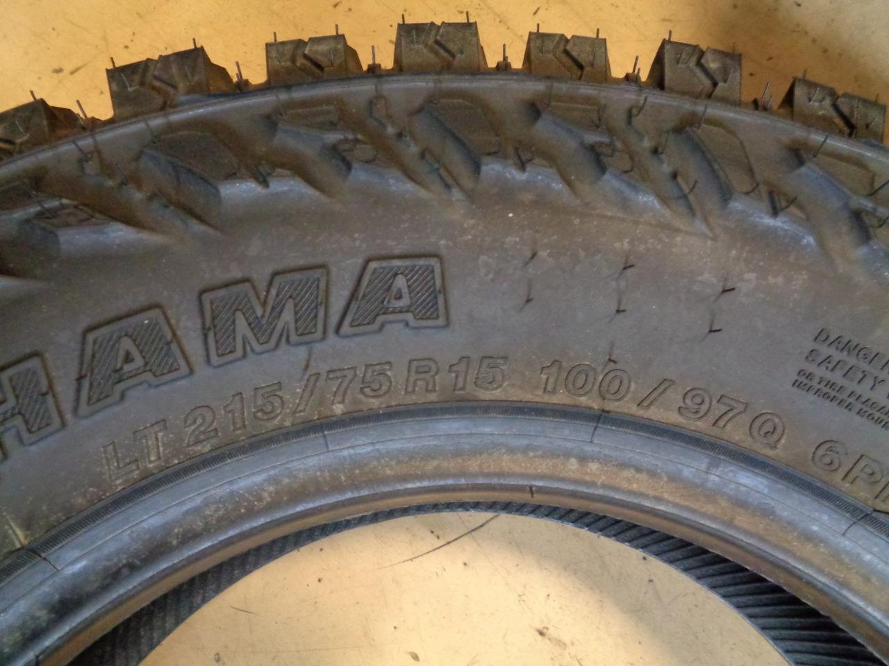 1 NEW TIRE YOKOHAMA GEOLANDAR MT G003 LT 215 75 15 100/97Q LRC 6PLY 33306