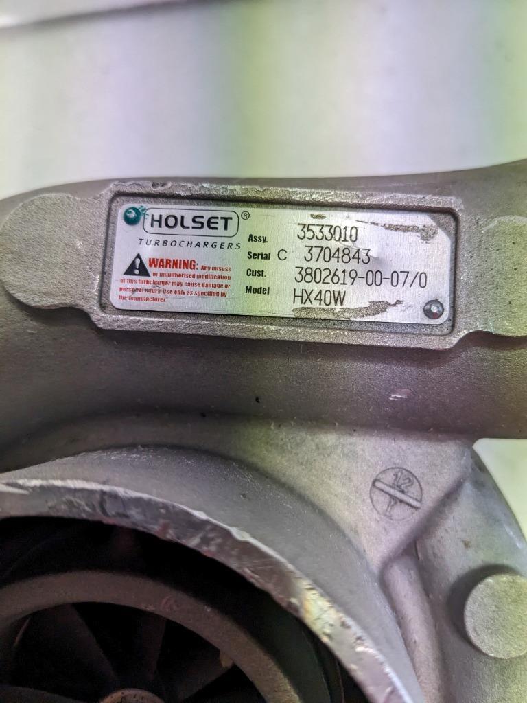 CUMMINS HOLSET 33LB TURBOCHARGER FOR CUMMINS PEGASUS HX40W E2
