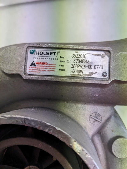 CUMMINS HOLSET 33LB TURBOCHARGER FOR CUMMINS PEGASUS HX40W E2