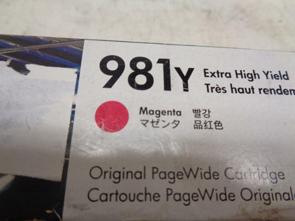 1 NEW HP PAGEWIDE 981Y HIGH YIELD TONER CARTRIDGE LOR14A MAGENTA SR
