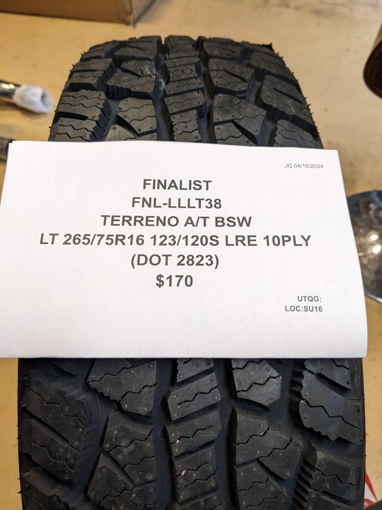 FINALIST TERRENO A/T BSW LT 265 75 16 123/120S LRE 10PLY TIRE LLLT38 CQ2