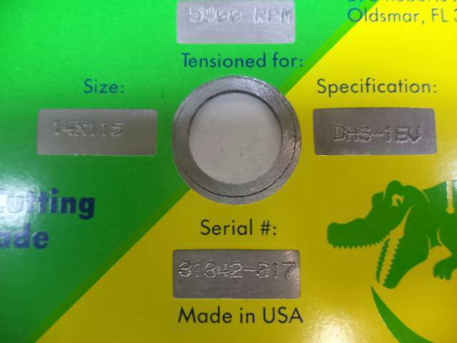 NEW WELCO 14" DIAMOND BLADE DRY CUTTING CONCRETE STONE AND BRICK DHS-1EV SP2T2