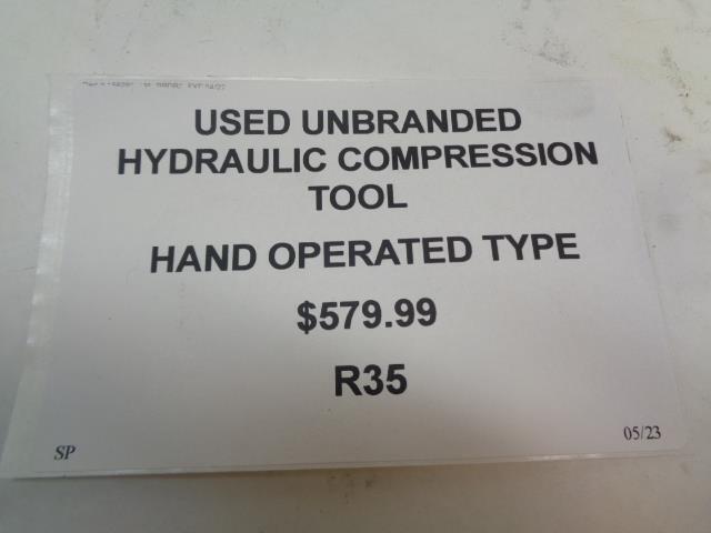 USED UNBRANDED HYDRAULIC COMPRESSION TOOL HAND OPERATED TYPE R35
