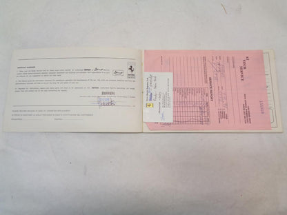 USED GENUINE Ferrari 1978 308 GTB/GTS Owners Manual Set R31 T1