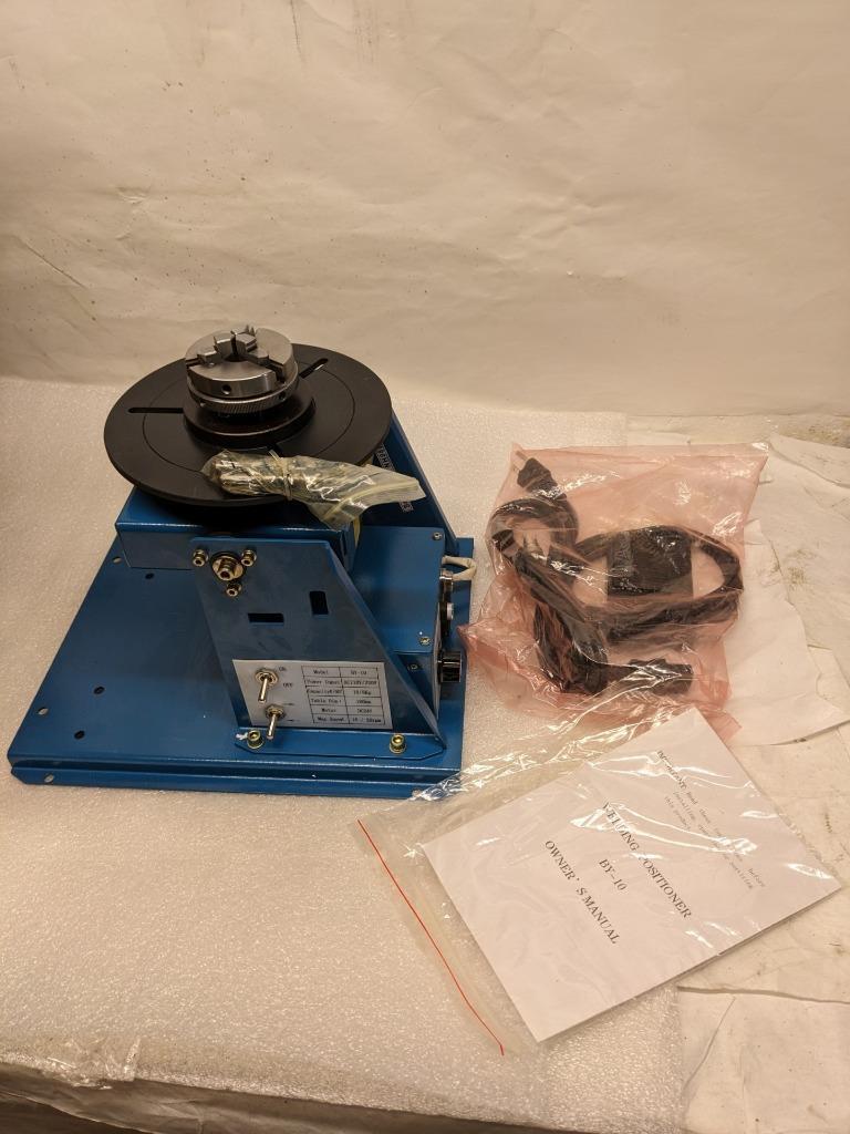 JINSLU BY-10 MINI WELDING POSITIONER 110V W/ 3 JAW LATHE CHUCK NEW BSR3.1