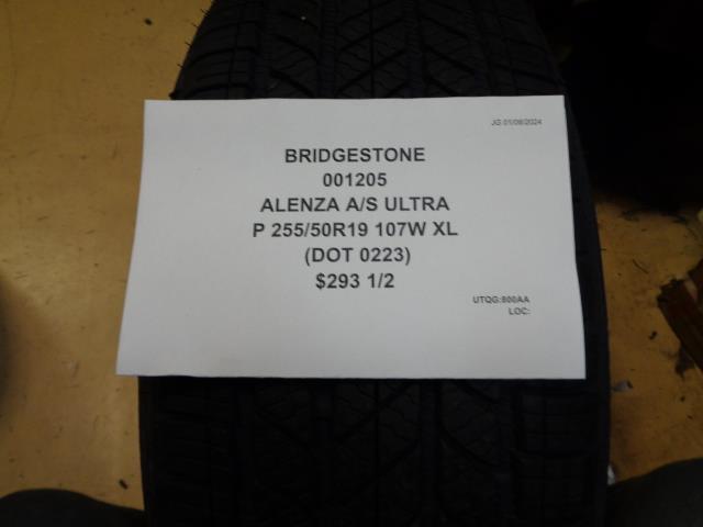2 BRIDGESTONE ALENZA A/S ULTRA P 255 50 19 107W XL TIRE 001205 CQ1