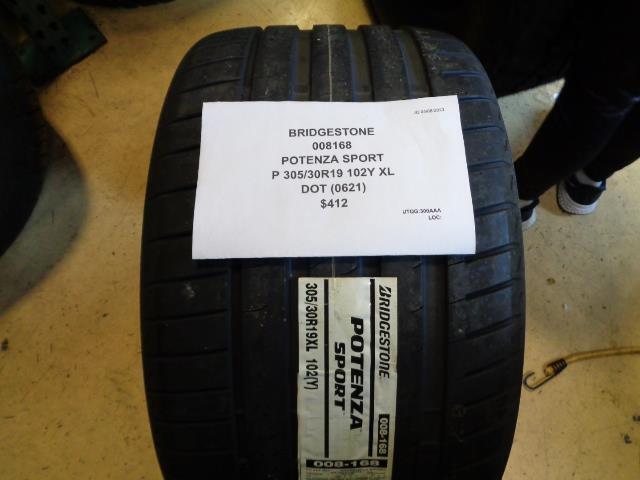 BRIDGESTONE POTENZA SPORT P 305 30 19 102Y XL SUMMER TIRE 008168 CQ2