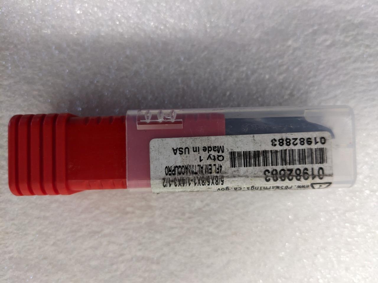 ACCUPRO 01982883 SQUARE END MILL 5/8" DIA 1-1/4" LOC 4 FLUTE NEW R22T7