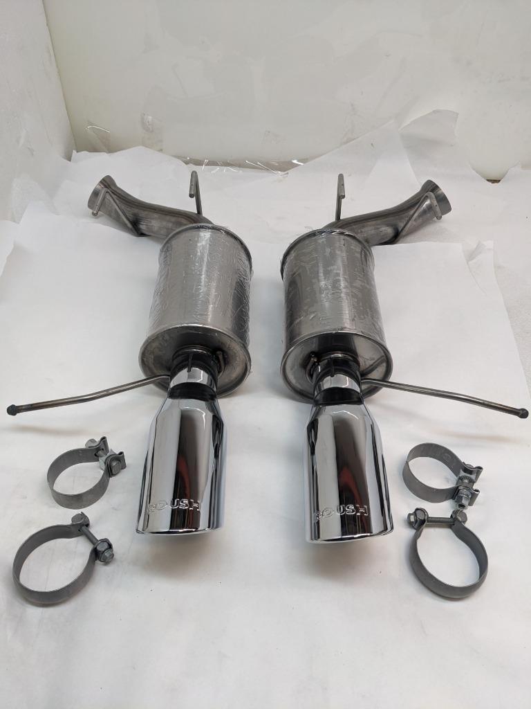 ROUSH CAT-BACK EXHAUST SYSTEM MUSTANG MUFFLER TIPS 13135230-AA NEW B2