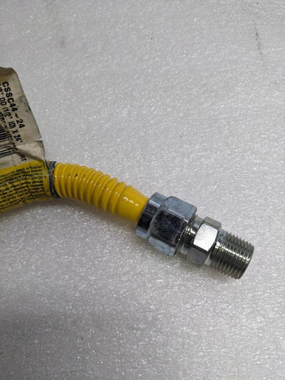 BRASSCRAFT CSSC44-24 PROCOAT SS 24" GAS CONNECTOR 1/2" ID/MIP 5/8" OD NEW R22T2