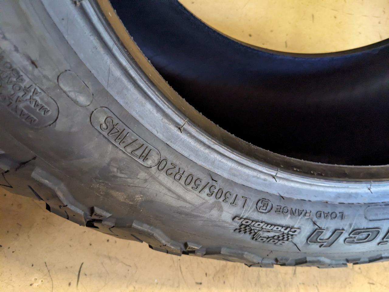 2 BFGOODRICH ALL TERRIAN T/A KO2 BSW LT 305 50 20 117/114S LRE 10PLY TIRES 10095