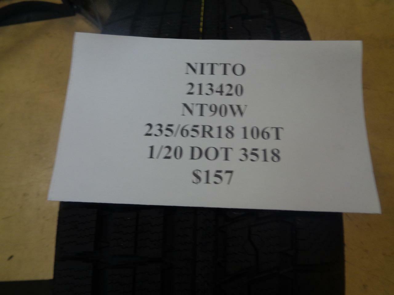 1 NEW NITTO NT90W WINTER SNOW ICE 235 65 18 106T SNOW WINTER TIRE 213420