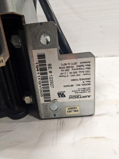 NEW AIRTECH 9675475 VACUUM MOTOR 18,000 RPM MAX SPEED 3-PHASE 900 W 1.2 HP BSRG9