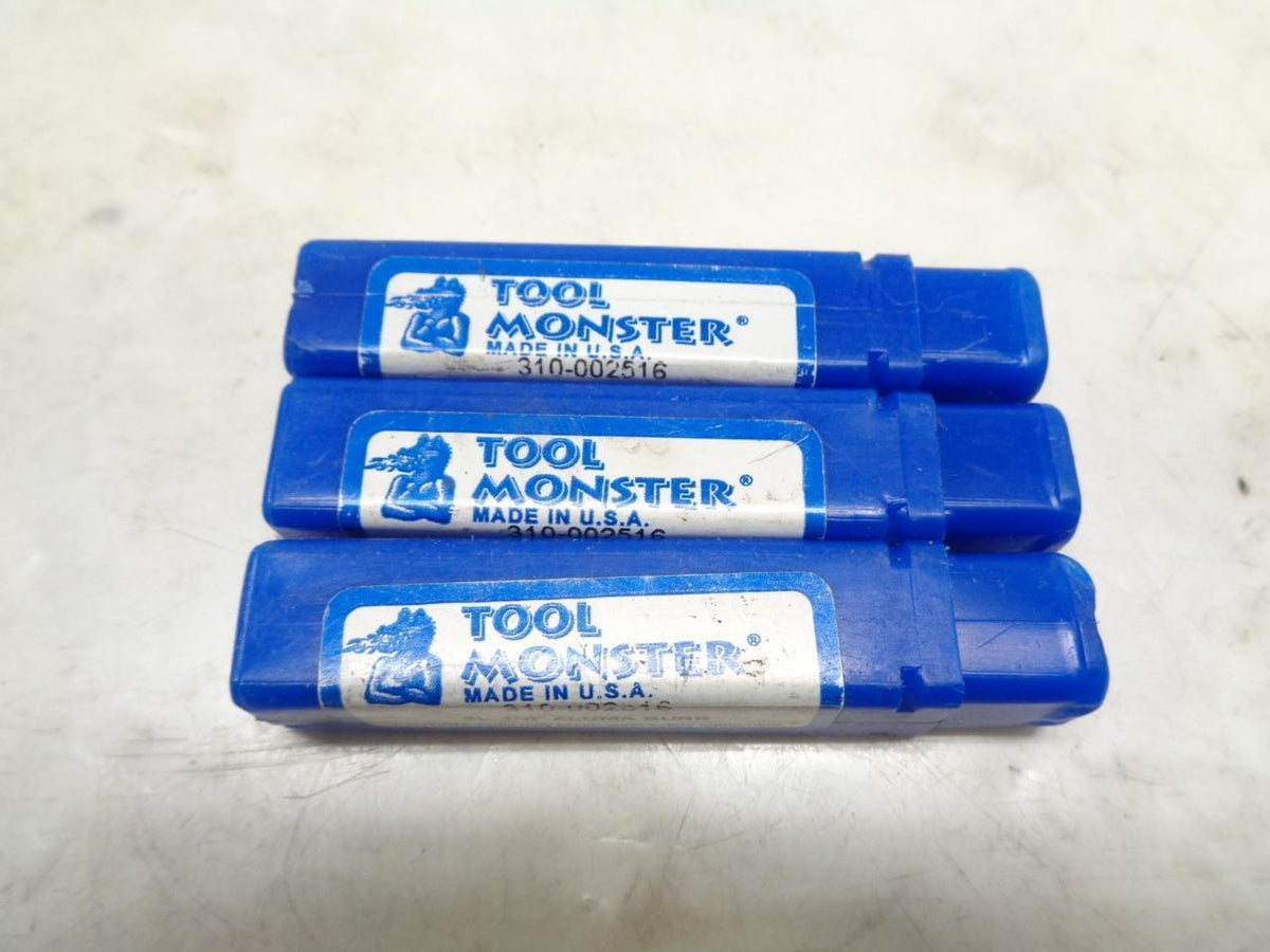 3 PACK NEW TOOL MONSTER 310-002516 SL-4NF ALUMA BURR R22T6BM