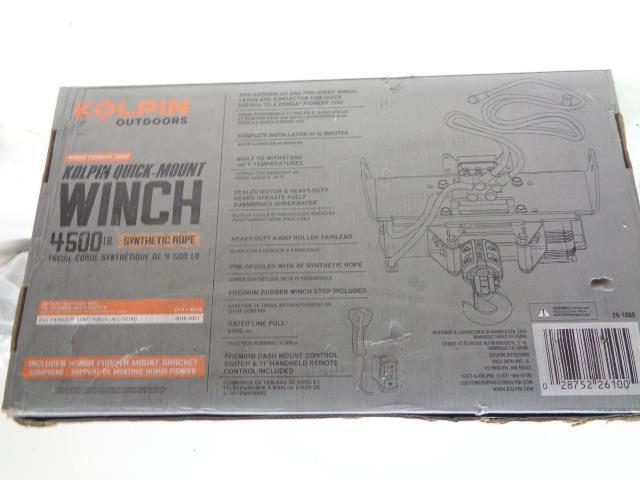 KOLPIN OUTDOORS QUICK MOUNT WINCH 4500 LB 26-100 FOR HONDA PIONEER 1000 NEW R16