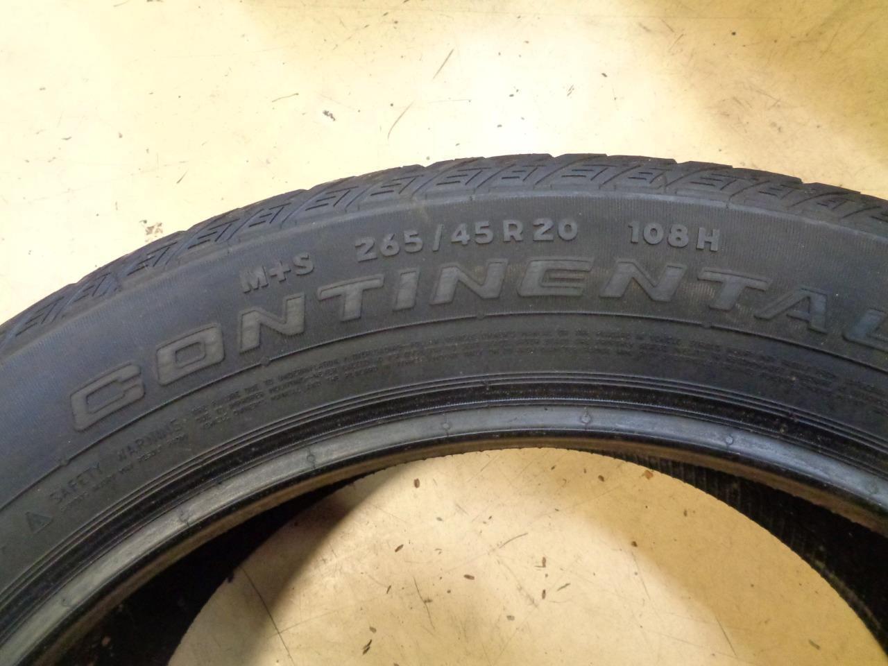 1 USED CONTINENTAL CROSSCONTACT LX SPORT MERCEDES 265 45 20 108H TIRE 3549170000