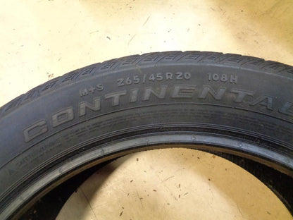 1 USED CONTINENTAL CROSSCONTACT LX SPORT MERCEDES 265 45 20 108H TIRE 3549170000
