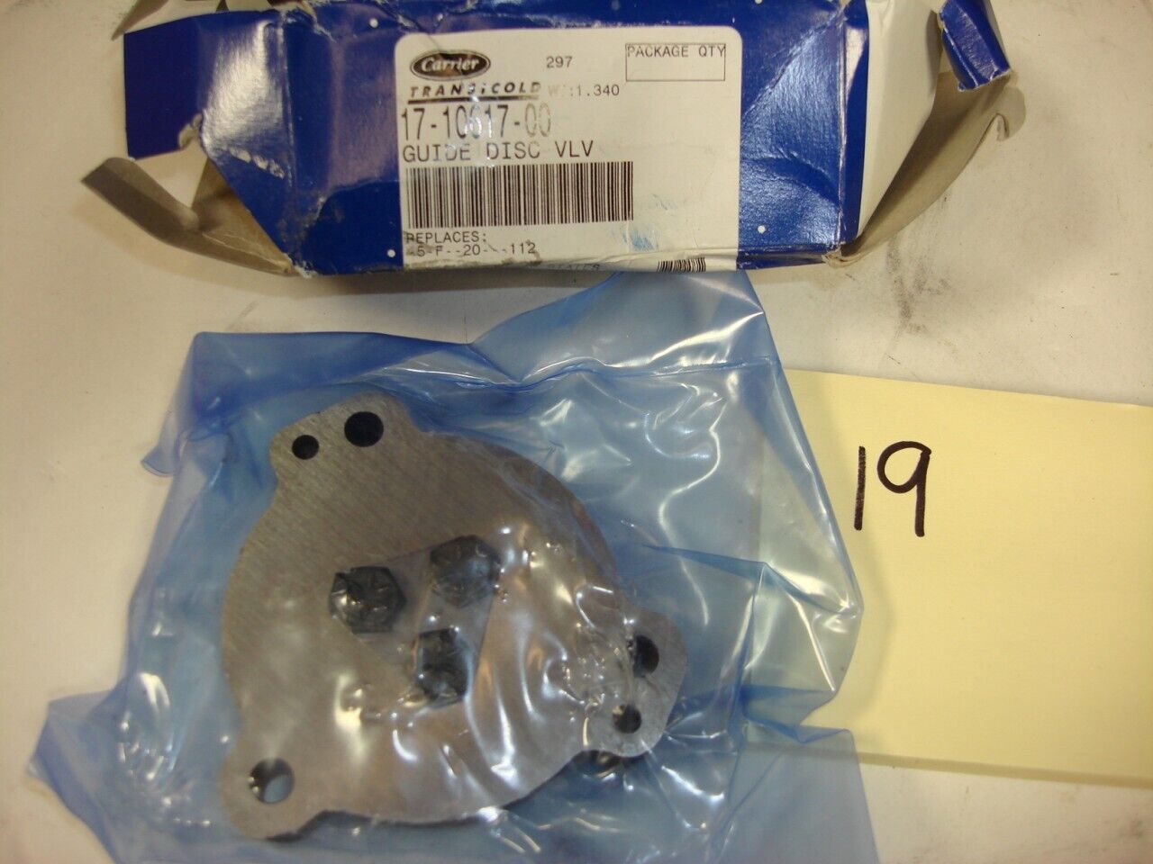 NEW CARRIER TRANSICOLD GUIDE DISC REFRIGERATION VALVE 17-10617-00 R15T2