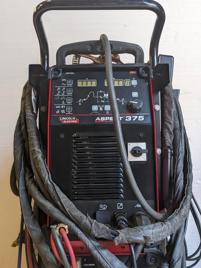 LINCOLN ELECTRIC ASPECT 375 AC/DC READY-PAK WELDING CART K3950-1 BAY3