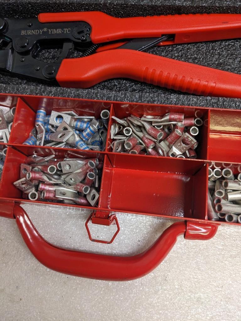 BURNDY Y1MRKIT CRIMPER AND CONNECTOR KIT YS, YSV 4.5 TON FOR WIRE/CABLE NEW R27