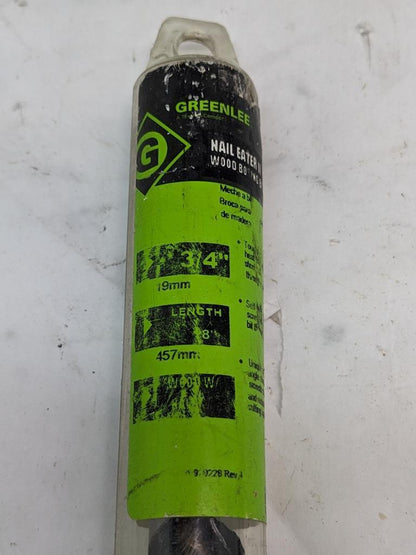 2 GREENLEE NAIL EATER DRILL BITS 66PT-3/4 18 INCHES 457MM 3/4 19MM #2 NEW D0