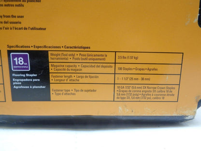 NEW BOSTITCH 1.5" 18 GAUGE FLOORING STAPLER EHF1838K BSR35
