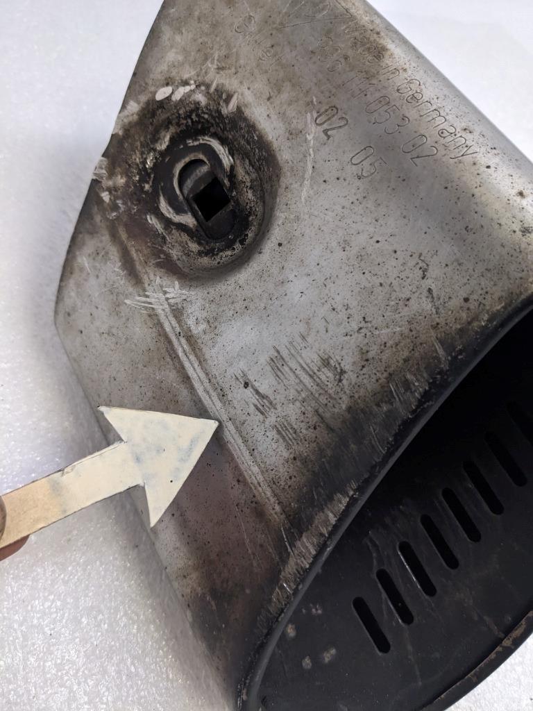 PORSCHE 99611105302 EXHAUST MUFFLER TIP LEFT FOR 02-04 911 996 USED R24