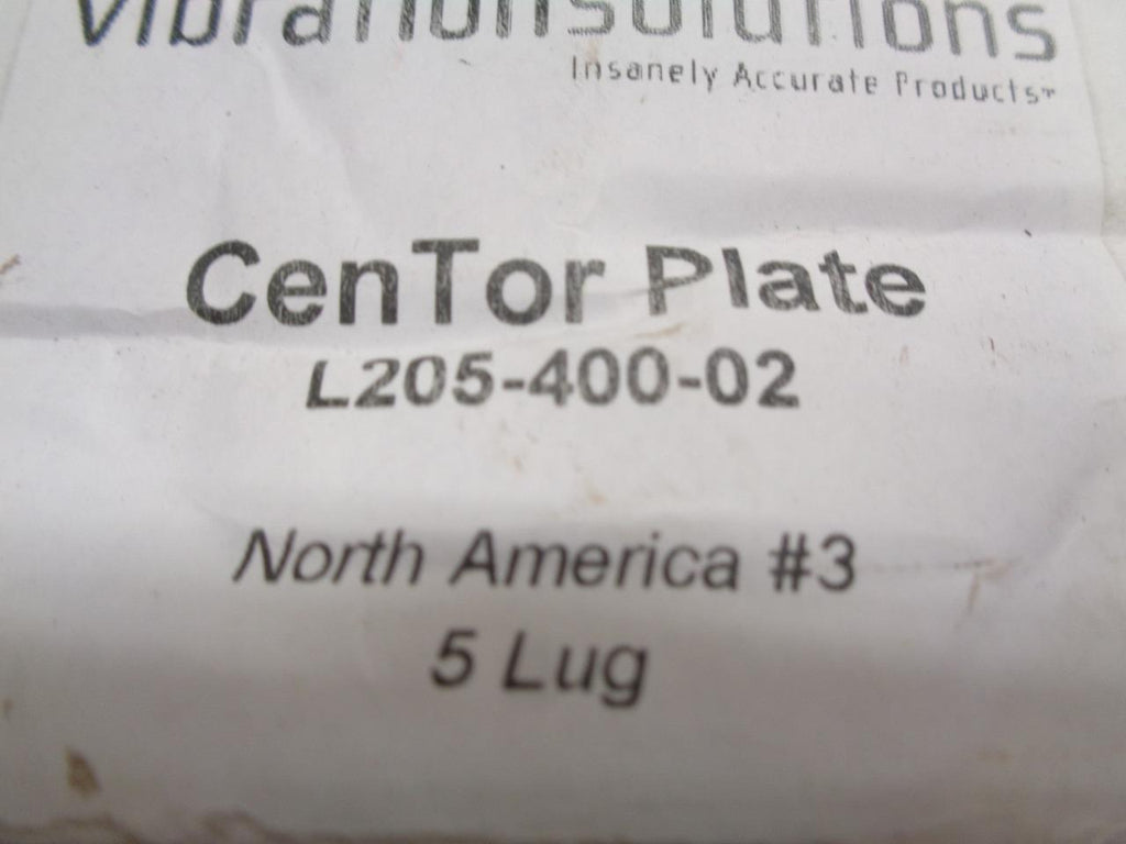 Vibration Solutions 5-Lug CenTor Plate North America #3 L205-400-02 R22