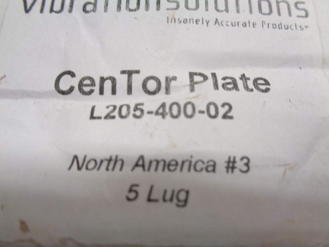 Vibration Solutions 5-Lug CenTor Plate North America #3 L205-400-02 R22