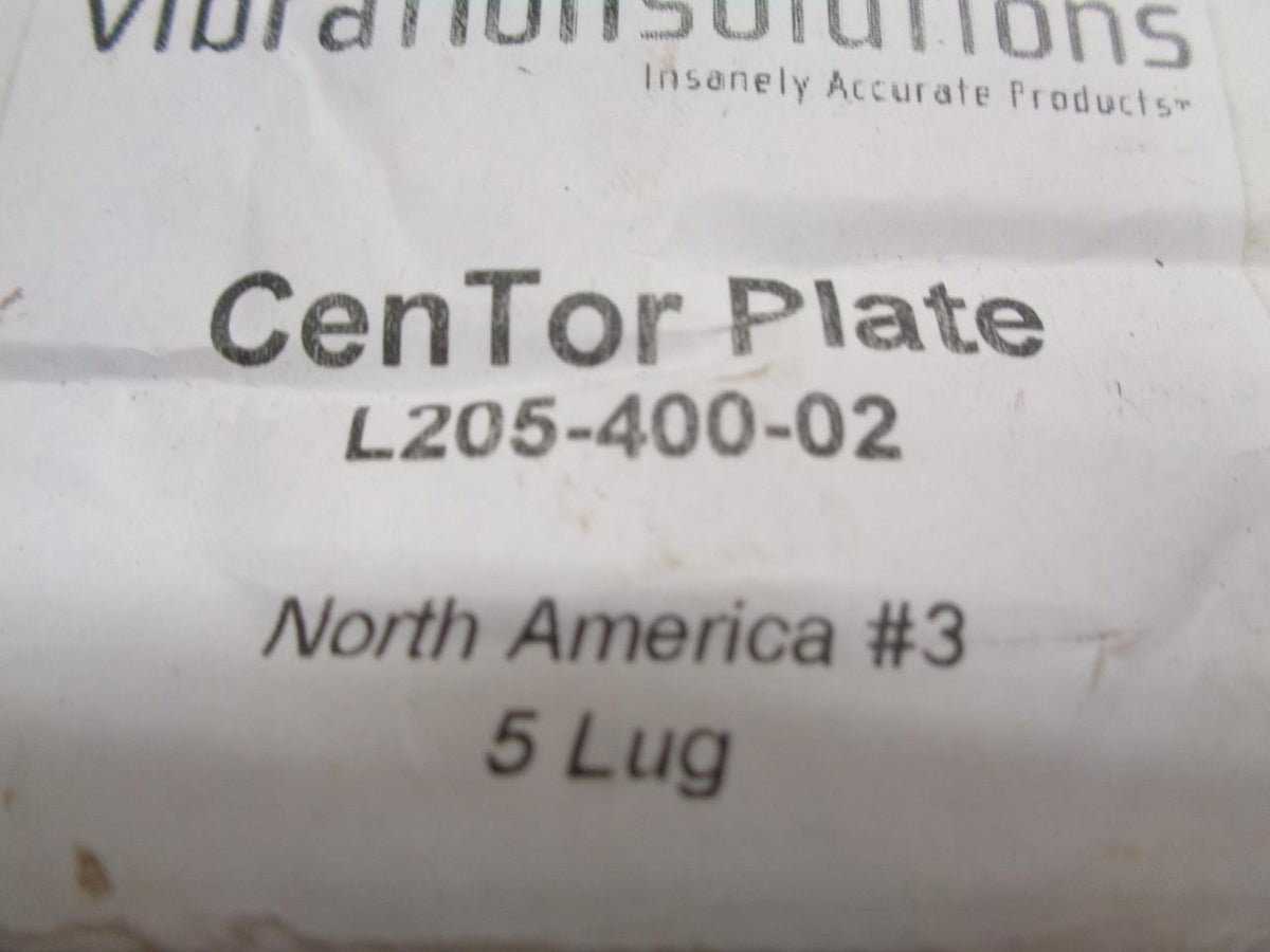 Vibration Solutions 5-Lug CenTor Plate North America #3 L205-400-02 R22