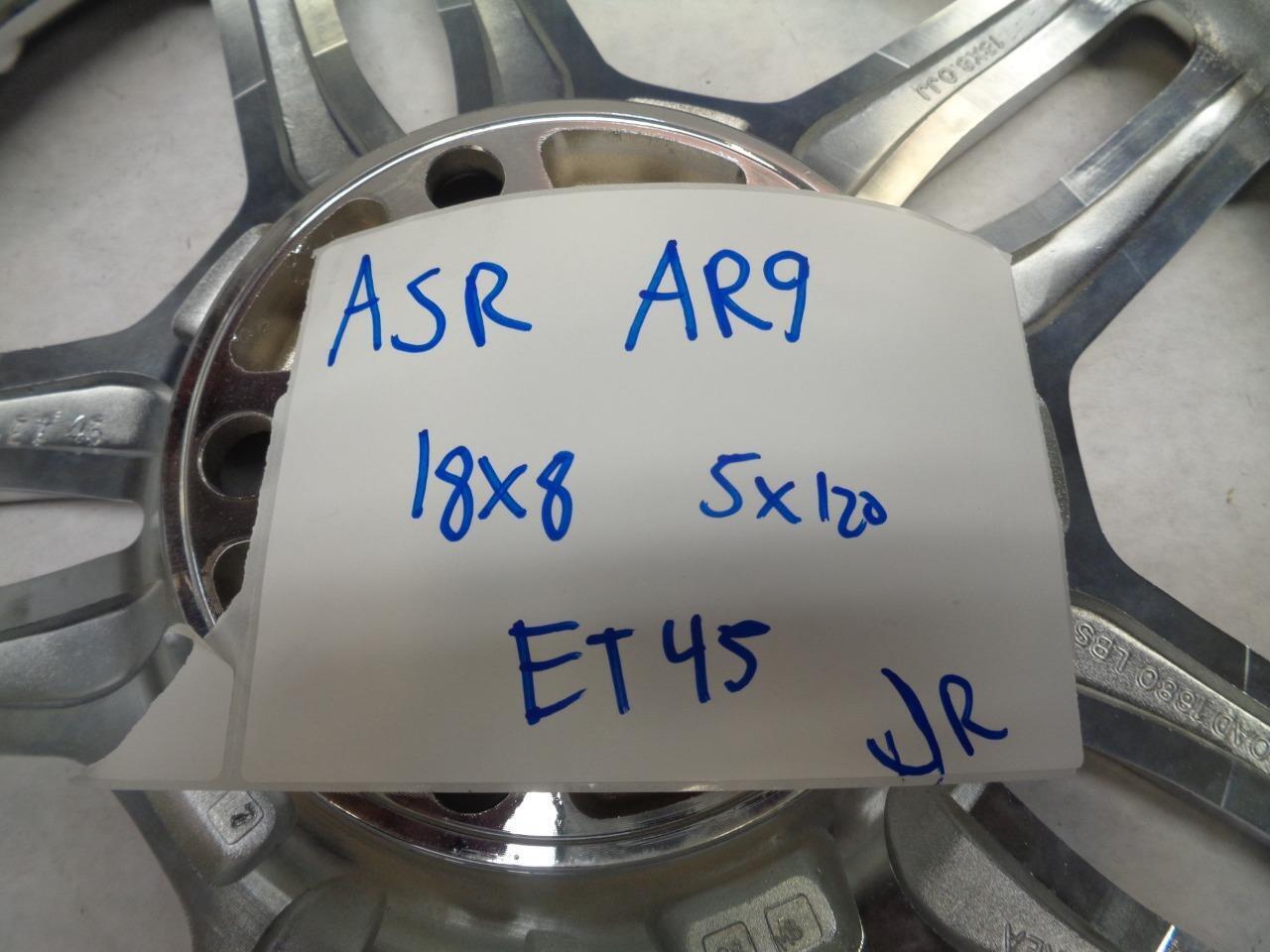 1 NEW ASA AR9 TWO PIECE CHROME WHEEL 18X8 5X120 ET45 WR