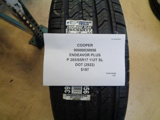 1 COOPER ENDEAVOR PLUS 265 65 17 112T SL 90000039956 TIRE CQ2