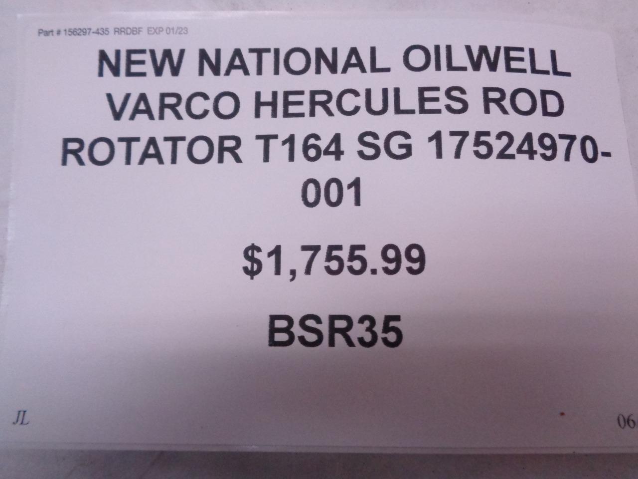 1 NEW NATIONAL OILWELL VARCO HERCULES ROD ROTATOR T164 SG 17524970-001 BSR35
