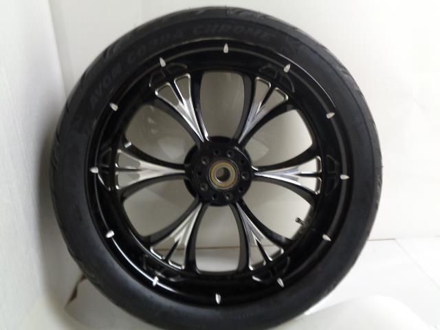 NEW RC COMPONENT BILLET BLACK 18x3.5 REAR MOTORCYCLE WHEEL WITH AVON TIRE SR